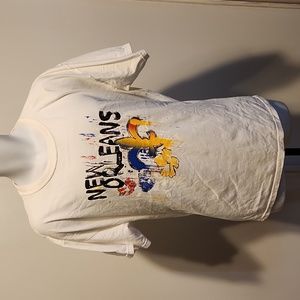 New Orleans party art white xl tshirt